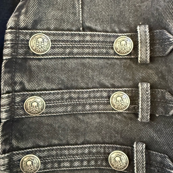 The Kooples GREY DENIM OFFICER-STYLE JACKET Size 1 aka S - Picture 12 of 16